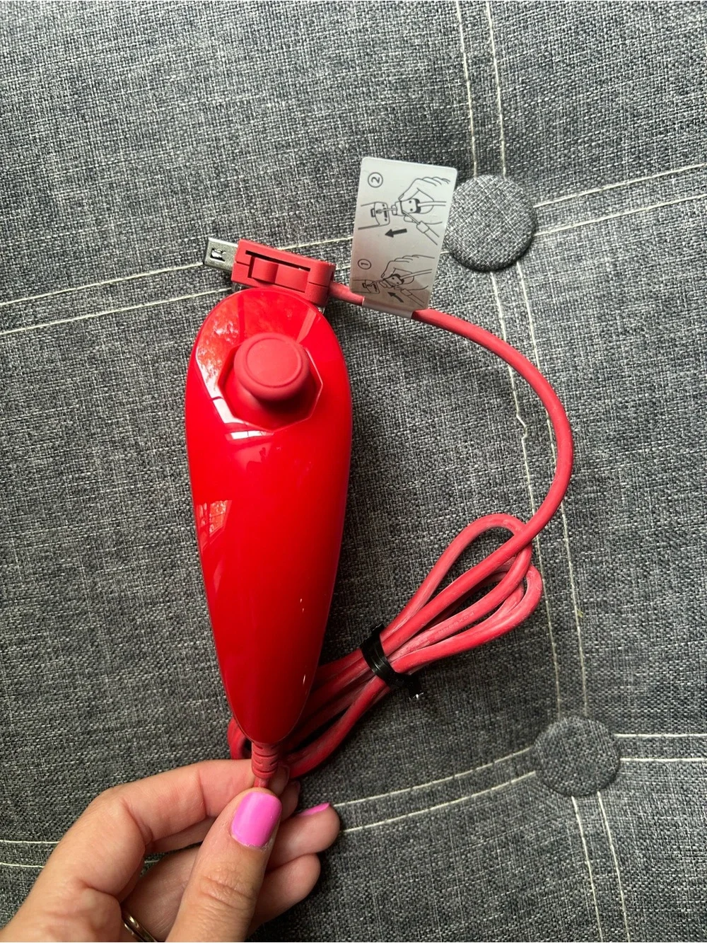 Official Nintendo Wii Red Nunchuk Controller OEM
